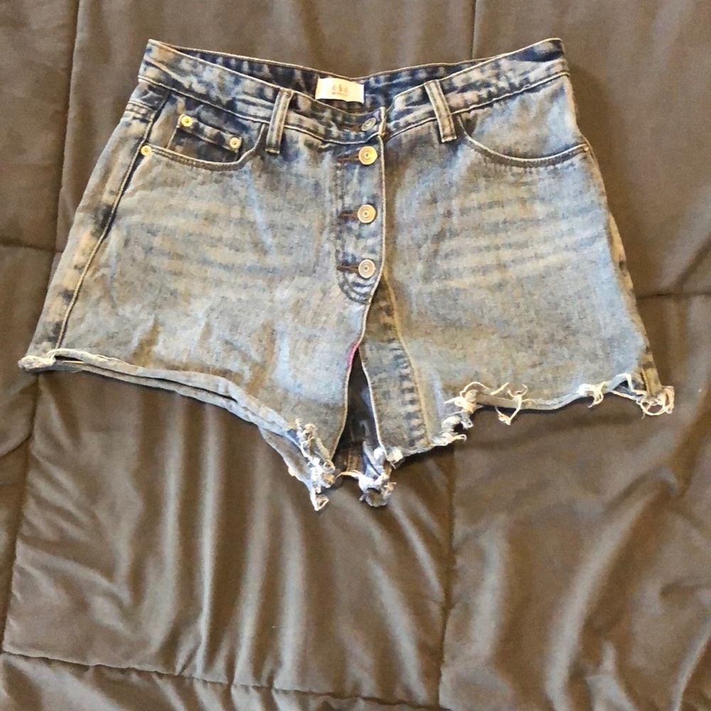 denim skort